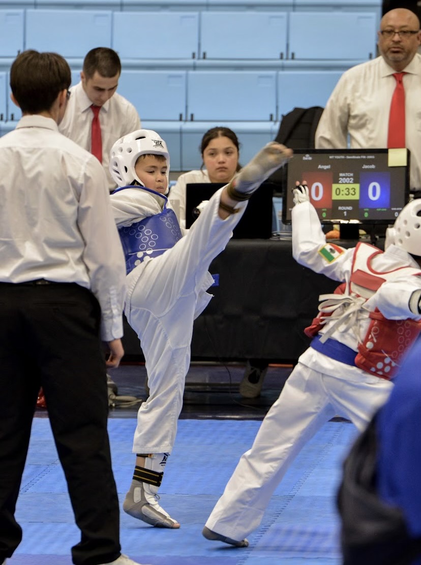 Youth taekwondo competition